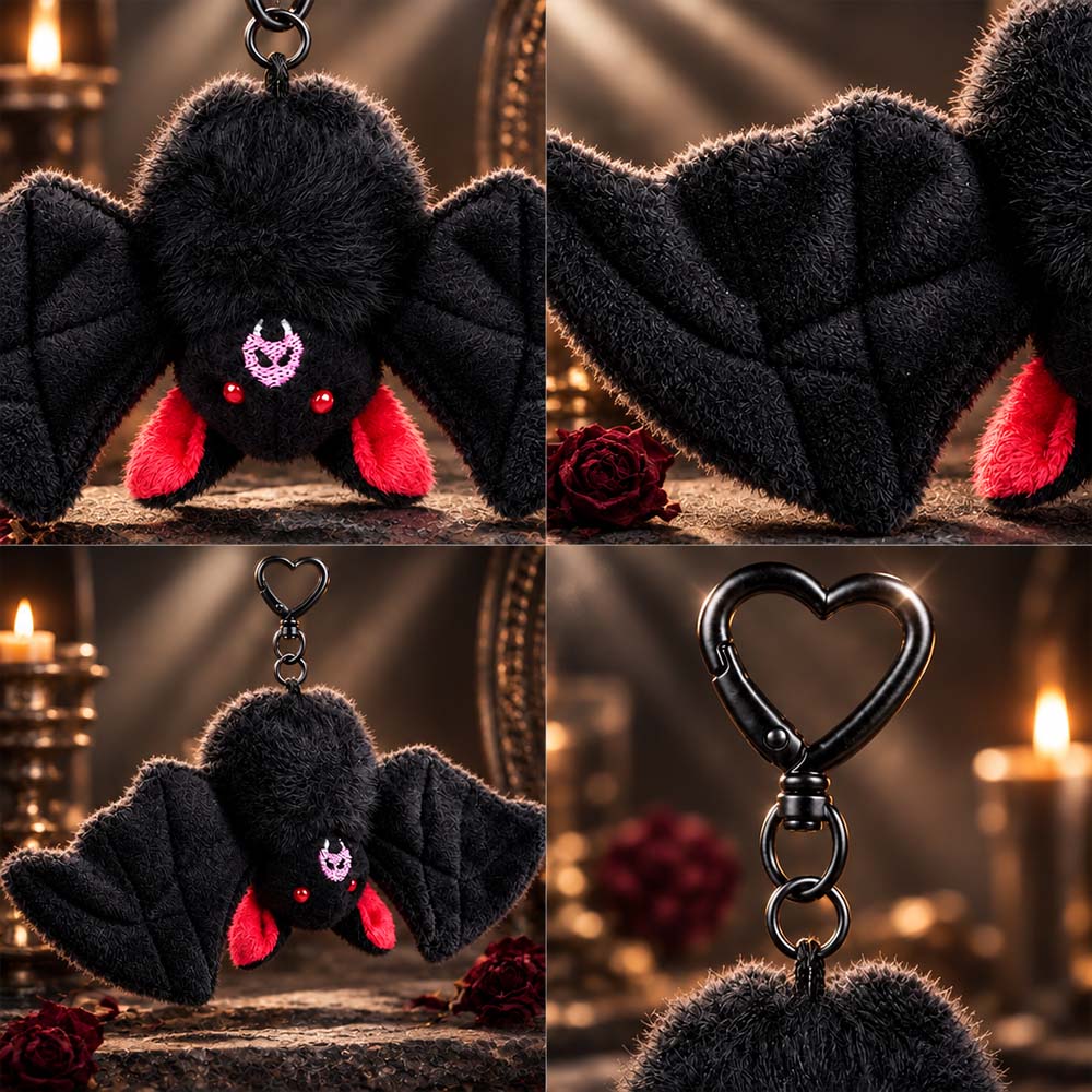 Cute Black Bat Baby Keychain