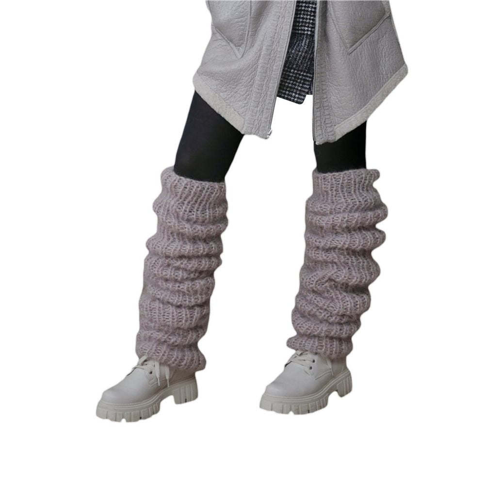 Knitted Overknee Socks Women Winter Legwarmer Socks With Long Tubular Flour - FaceSocksUSA