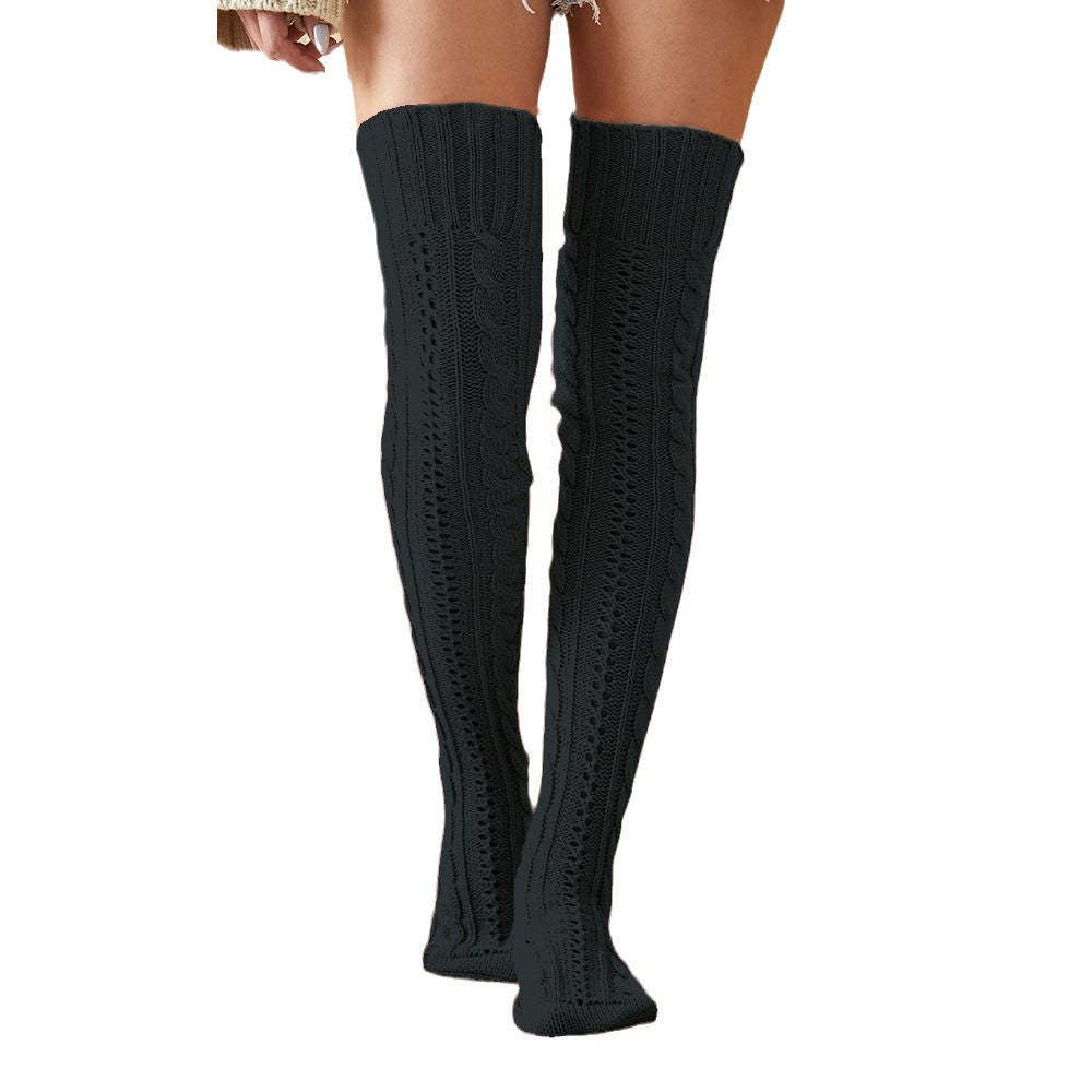 Women'S Winter Legwarmer Knitted Jacquard Stockings Overknee Socks Floor Socks Stacking Socks - FaceSocksUSA