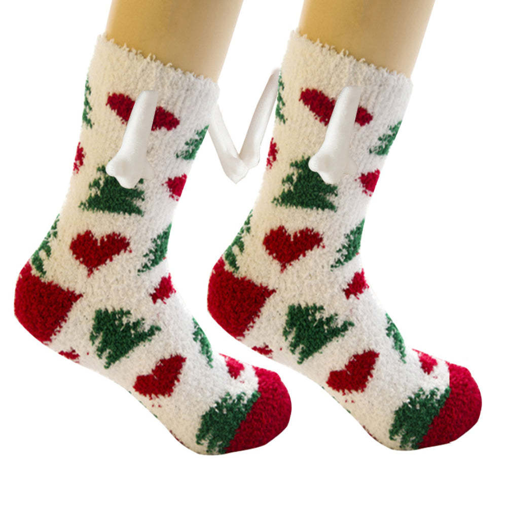 Christmas Holding Hands Socks Magnetic Hand in Hand Socks Unique Christmas Gifts - FaceSocksUsa