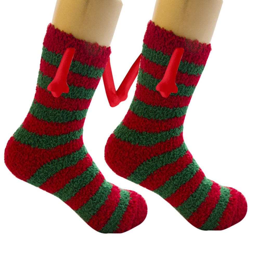 Christmas Holding Hands Socks Magnetic Hand in Hand Socks Unique Christmas Gifts - FaceSocksUsa