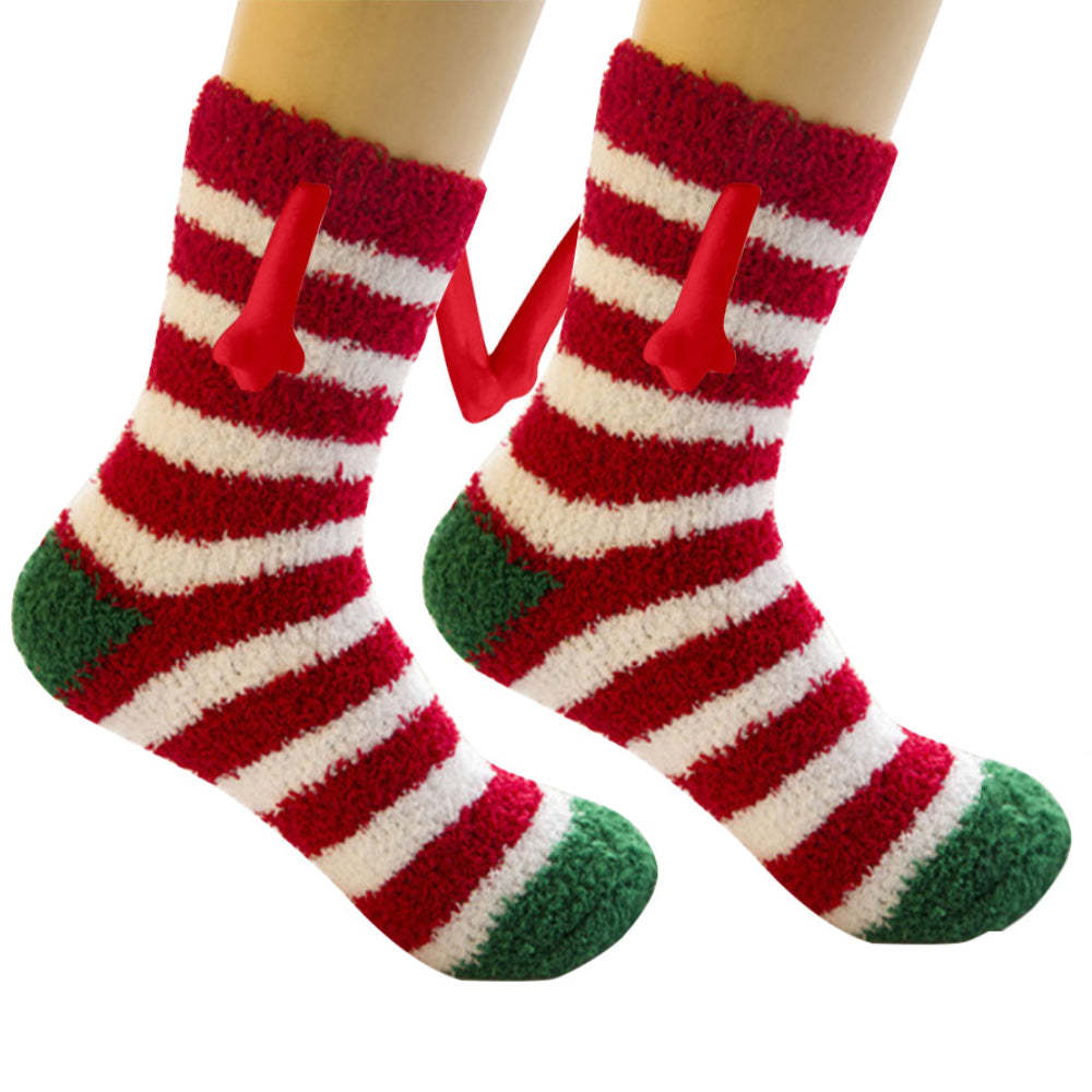 Christmas Holding Hands Socks Magnetic Hand in Hand Socks Unique Christmas Gifts - FaceSocksUsa