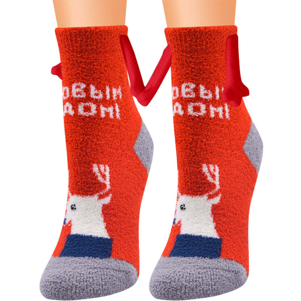 Christmas Holding Hands Socks Magnetic Hand in Hand Socks Unique Christmas Gifts - FaceSocksUsa