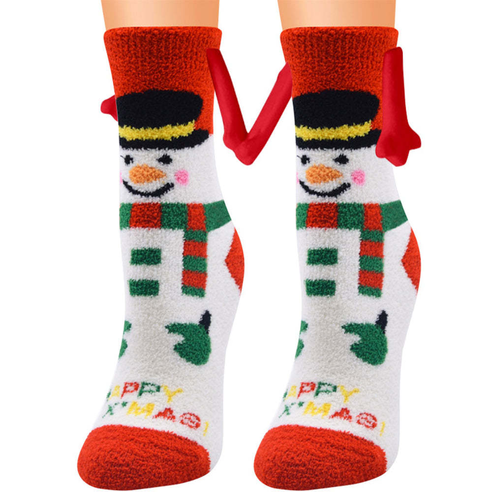Christmas Holding Hands Socks Magnetic Hand in Hand Socks Unique Christmas Gifts - FaceSocksUsa