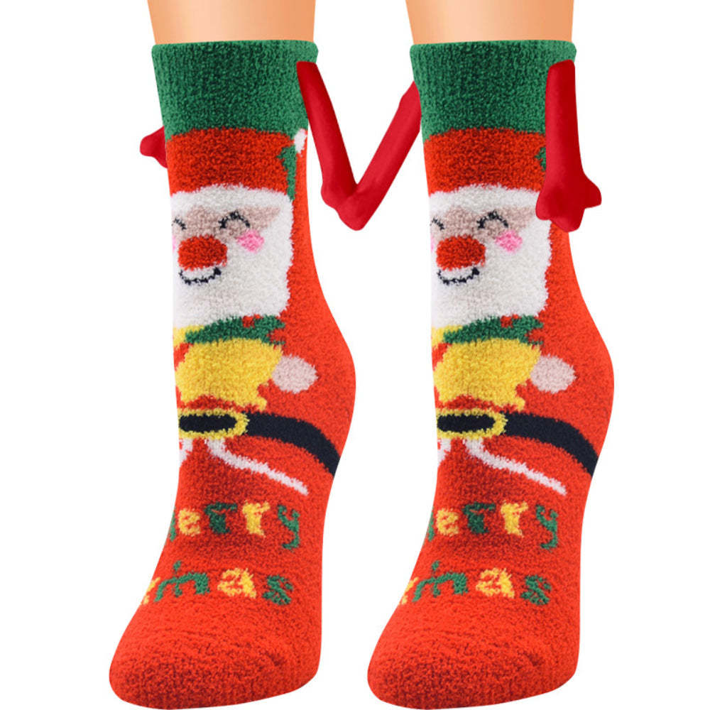 Christmas Holding Hands Socks Magnetic Hand in Hand Socks Unique Christmas Gifts - FaceSocksUsa