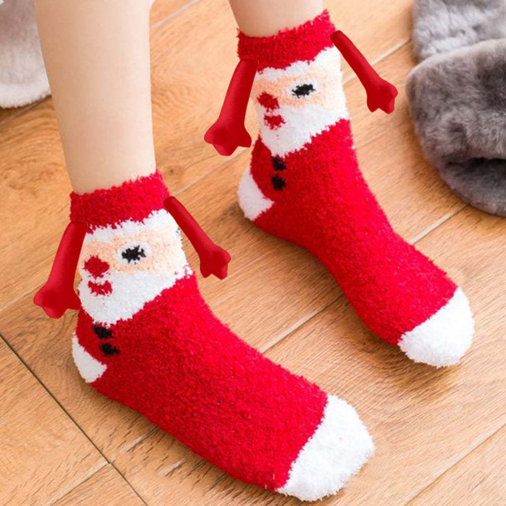 Christmas Holding Hands Socks Magnetic Hand in Hand Socks Unique Christmas Gifts - FaceSocksUsa