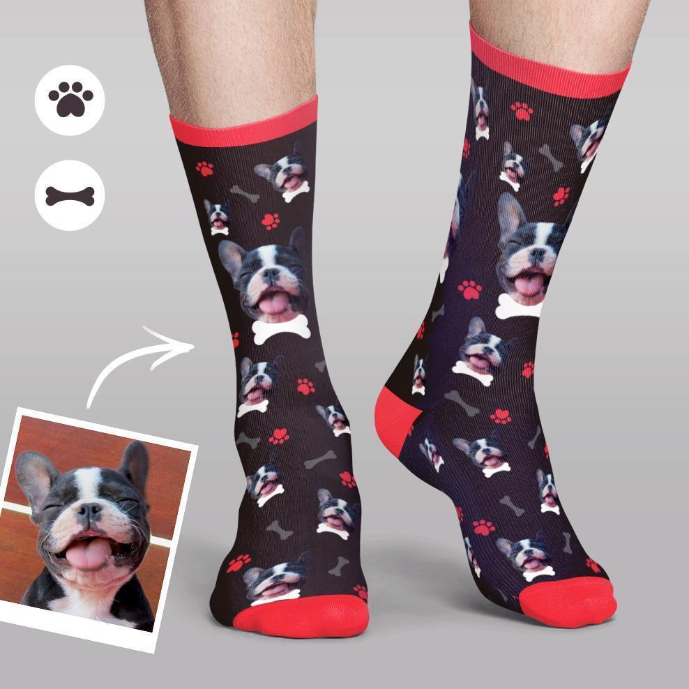 Custom Face Socks Colorful Candy Series Soft And Comfortable Dog Socks - Blue-FaceSocksUSA