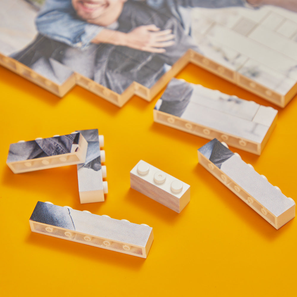 Christmas Gifts Personalized Building Brick Custom Photo Block Square Shape