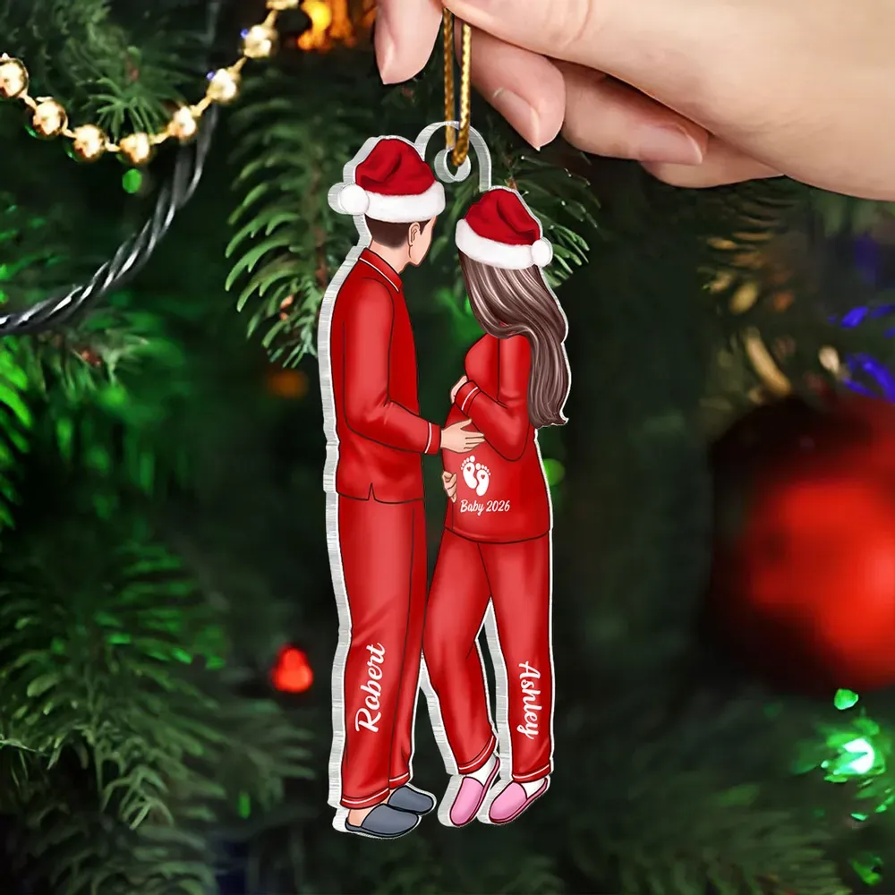 Expecting Parents Christmas Pregnancy - Personalized Acrylic Ornament
