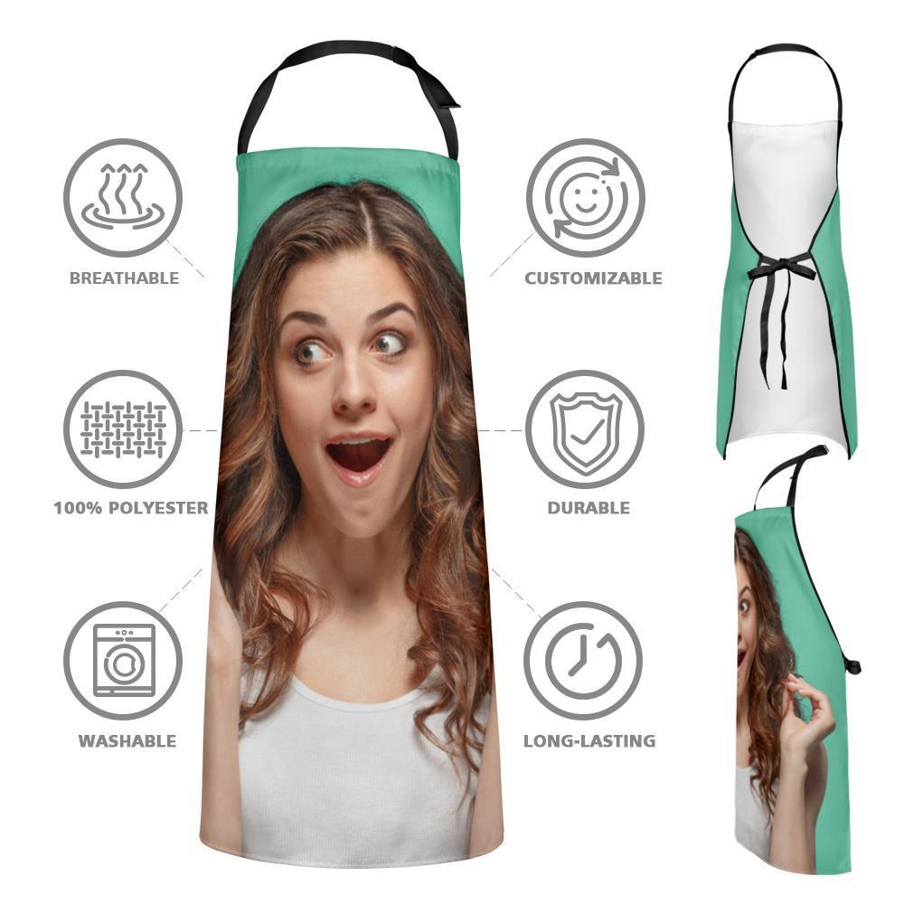 Custom Photo Face Apron Funny Kitchen Personalized Chef Gift-FaceSocksUSA