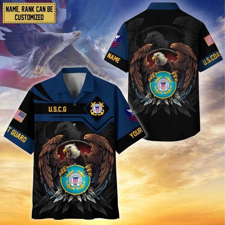 Premium Personalized Proudly Served Veterans Hawaiian Shirt - FaceSocksUSA