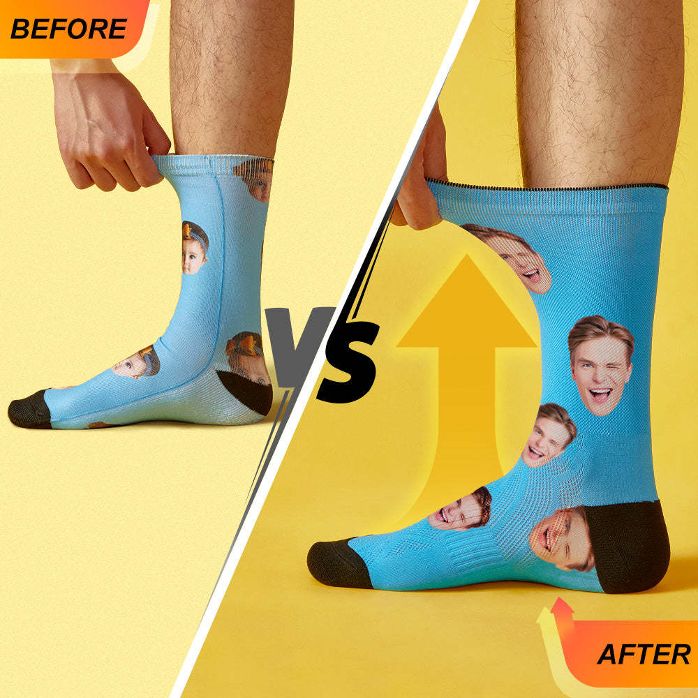 Father's Day Gifts Custom Socks with Face Photo Gifts-FaceSocksUSA