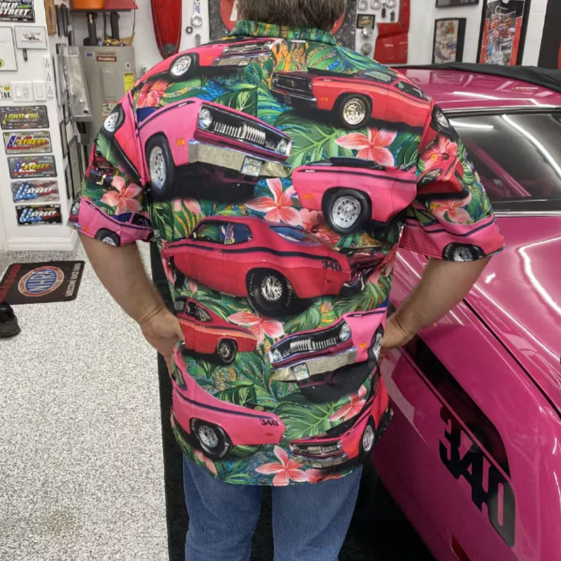 Personalized Car Hawaiian Shirt - Custom Car Photo Shirt - Floral Pattern - FaceSocksUSA