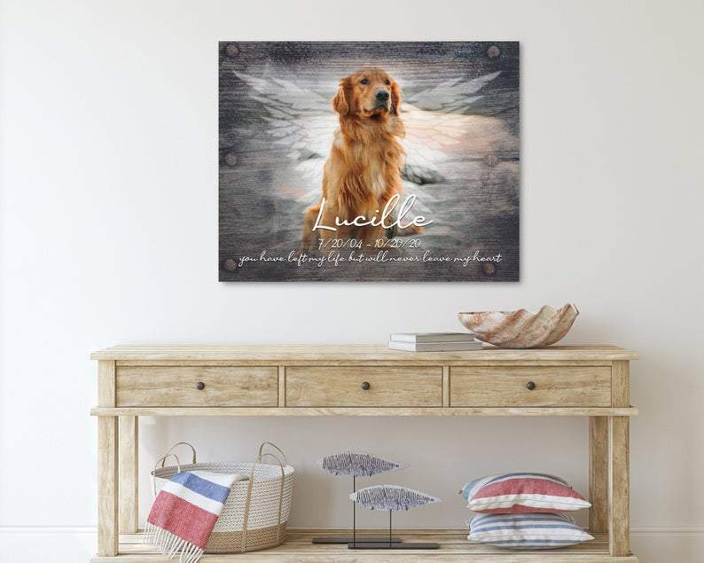 Personalized Cat Memorial Gift, Gift For Loss of Cat, Dog Loss Photo Gift, Sympathy Gift, Cat Condolence Gift, Cat Loss Photo Canvas-FaceSocksUSA