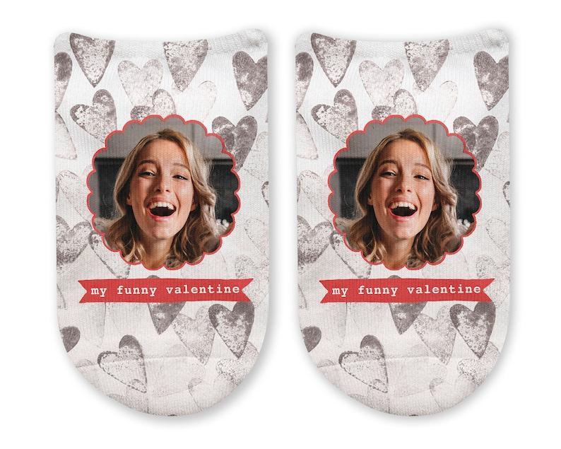 Photo Valentine's Day Socks for Him, My Funny Valentine Socks Gift for Him, Add a Photo to Socks, Fun Photo Gift for Him	 - FaceSocksUSA
