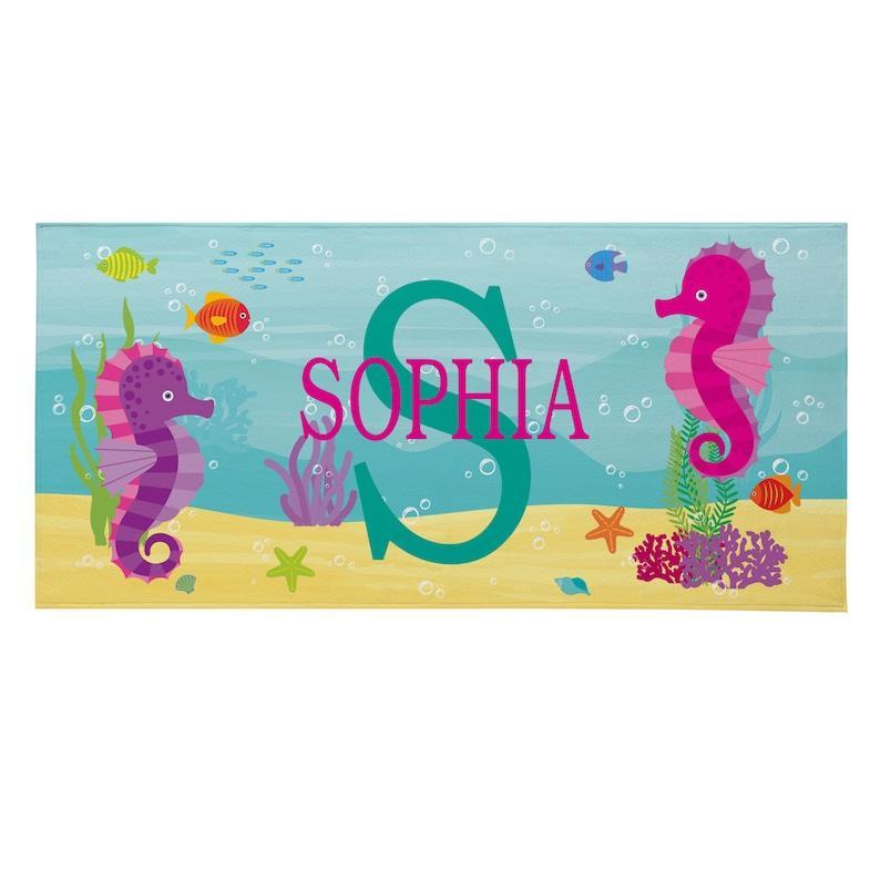 Personalized Kids Beach Towel Fun Beach Designs Gift For Girls Or Boys