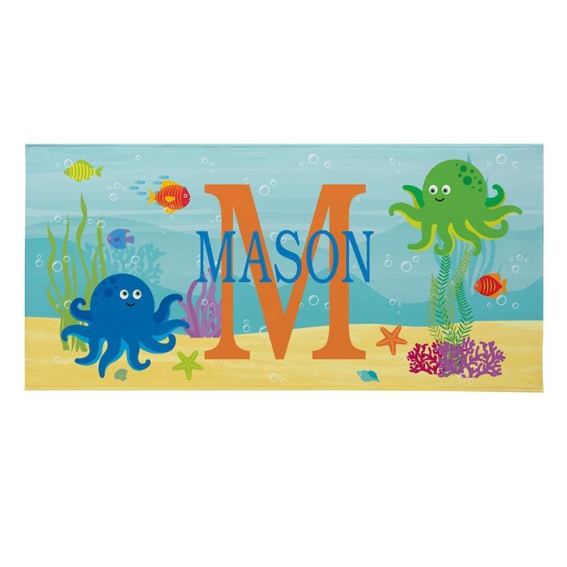 Personalized Kids Beach Towel Fun Beach Designs Gift For Girls Or Boys