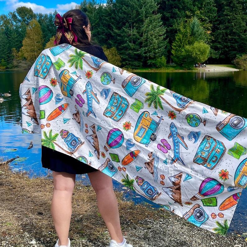 Travel 2-in-1 Towel-Backpack | Teporingo Original Design | Quick-dry, absorbent and lightweight-ideal for swim, beach, pool & travel.