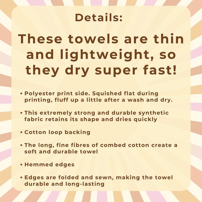 Personalized Photo Retro Beach Towel, Vintage Style Poolside Accessory, Summer Must-Have, Vacation Towel, Tropical Leaves,  Auburn Red Head or Brunette Hair