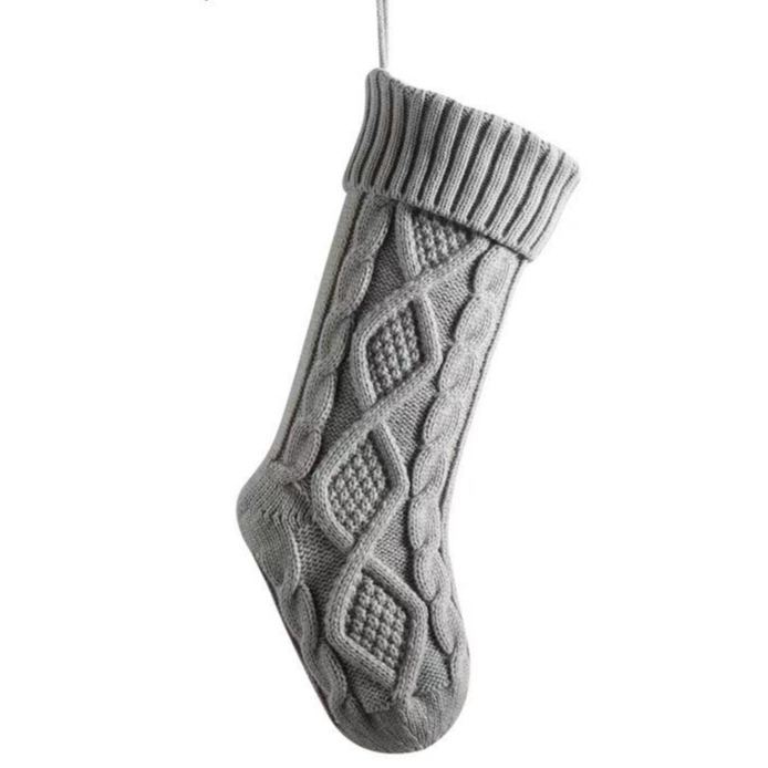 Custom Christmas Chunky Yarn Name Stocking – Personalized Holiday Knit Stocking