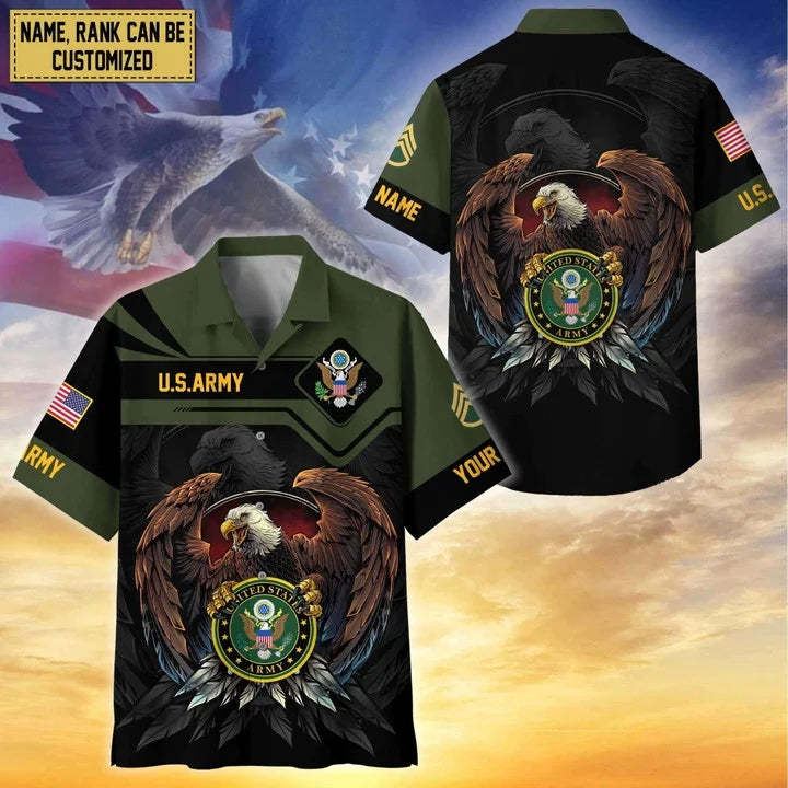 Premium Personalized Proudly Served Veterans Hawaiian Shirt - FaceSocksUSA