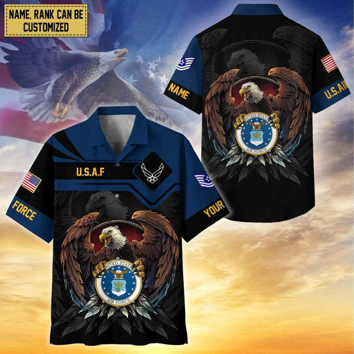 Premium Personalized Proudly Served Veterans Hawaiian Shirt - FaceSocksUSA
