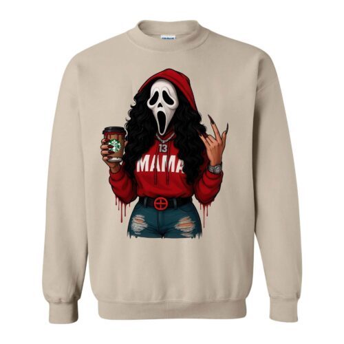 Spooky MaMa Horror Halloween Sweatshirt - FaceSocksUSA