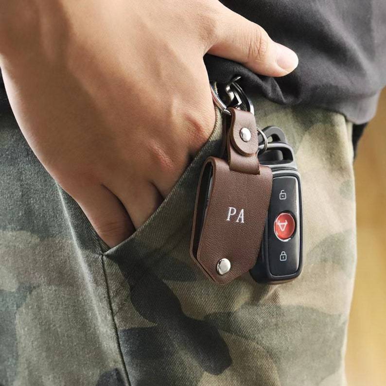 Custom Leather Cartoon Animation Picture Keychain