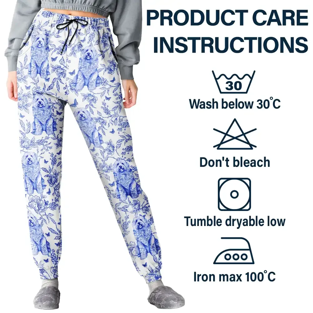 Chinoiserie Toile De Jouy Dog - Personalized Pajama Pants