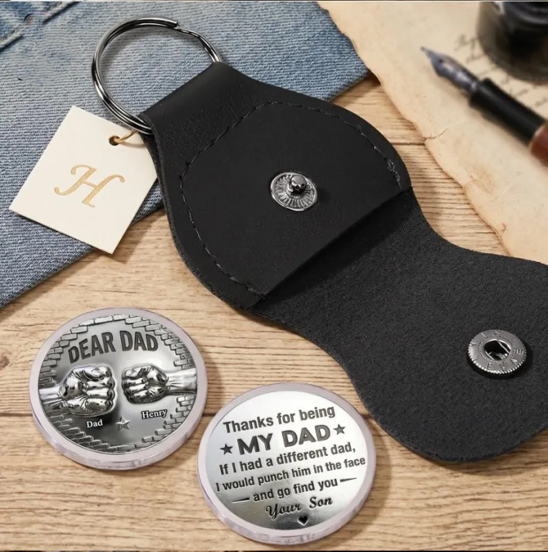 Personalisierte „Lieber Papa"-Taschenumarmung, Individuelles Vatertagsgeschenk, Geschenk Vom Sohn, Papa-Dankeschön-Andenken, Geschenk Für Papa, Vaters Geburtstagsgeschenk