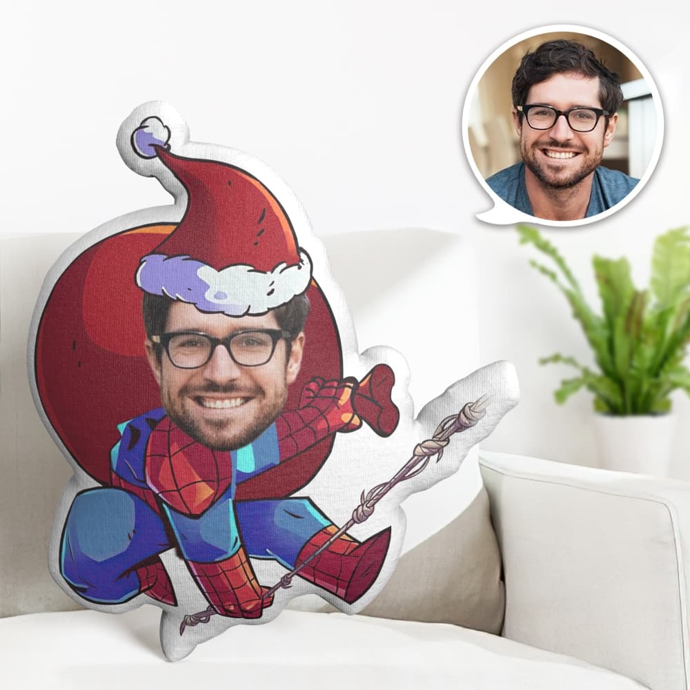 Personalisiertes Gesichtskissen Personalisiertes Fotokissen Weihnachten Spider Man Minime Kissen Geschenke Für Weihnachten - MyFaceBoxerDE