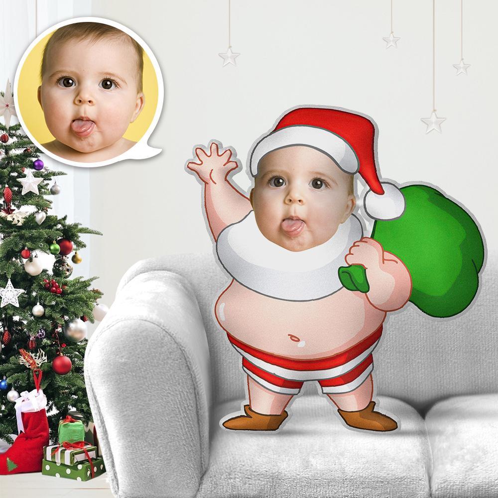 Mein Gesicht Kissen Benutzerdefinierte Kissen Gesicht Körper Kissen Personalisiertes Foto Kissen Geschenk Molliger Weihnachtsmann Kris Kringle Dekokissen Minime Kissen - MyFaceBoxerDE