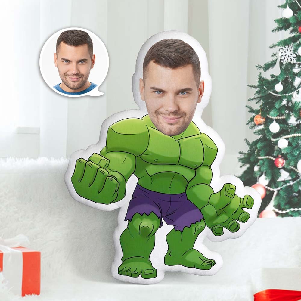 Weihnachtsgeschenke Körperkissen Mein Gesicht Kissen Benutzerdefinierte Puppen Hulk Fotokissen Minime Kissen Personalisiertes Kissengeschenk - MyFaceBoxerDE