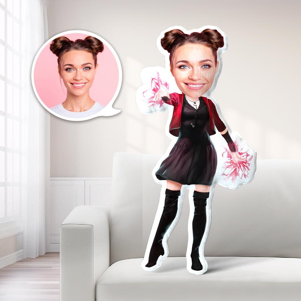 Personalisiertes Foto Mein Gesicht Kissen Benutzerdefiniertes Gesicht Kissen Scharlachrote Hexe Foto Kissen Kostümpuppe Einzigartiges Geschenk - MyFaceBoxerDE