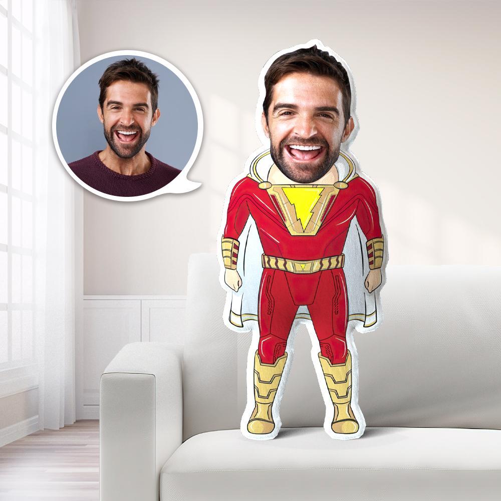 Personalisiertes Foto Mein Gesicht Kissen Benutzerdefiniertes Gesicht Kissen Shazam Fotokissen Kostümpuppe Einzigartiges Geschenk - MyFaceBoxerDE