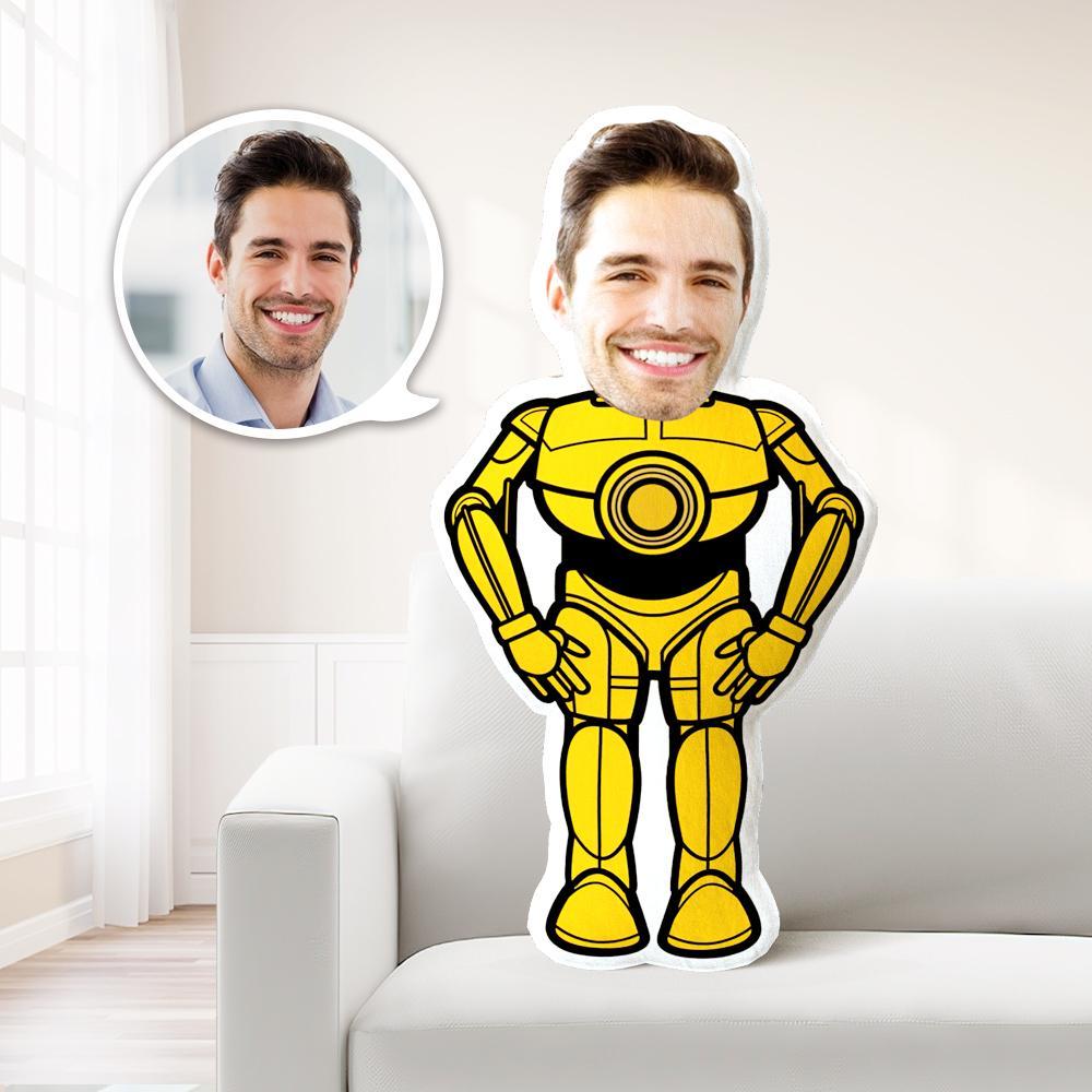 Personalisiertes Foto Mein Gesicht Kissen Benutzerdefiniertes Gesichtskissen C-3po Fotokissen Kostüm Puppe Einzigartiges Geschenk - MyFaceBoxerDE