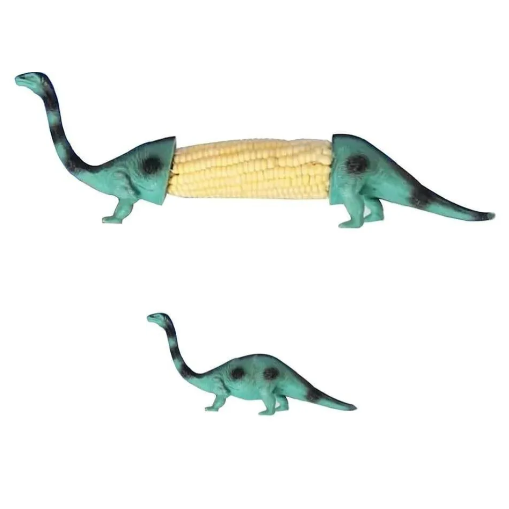 Dinosaurier-Maiskolbenhalter Für Maiskolben – Lustiger Maiskolbenhalter Für Kinder Und Erwachsene Mit Edelstahlzinken - MyFaceBoxerDE