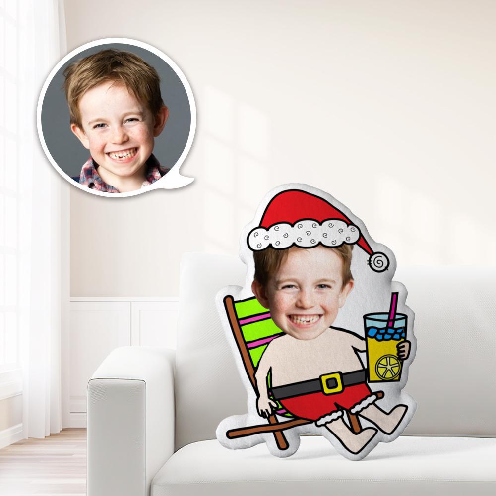 Custom Cute Christmas Baby Surfing Minime Throw Pillow Einzigartiges Personalisiertes Minime Throw Pillow Geben Sie Ihrem Kind Das Bedeutungsvollste Geschenk - MyFaceBoxerDE