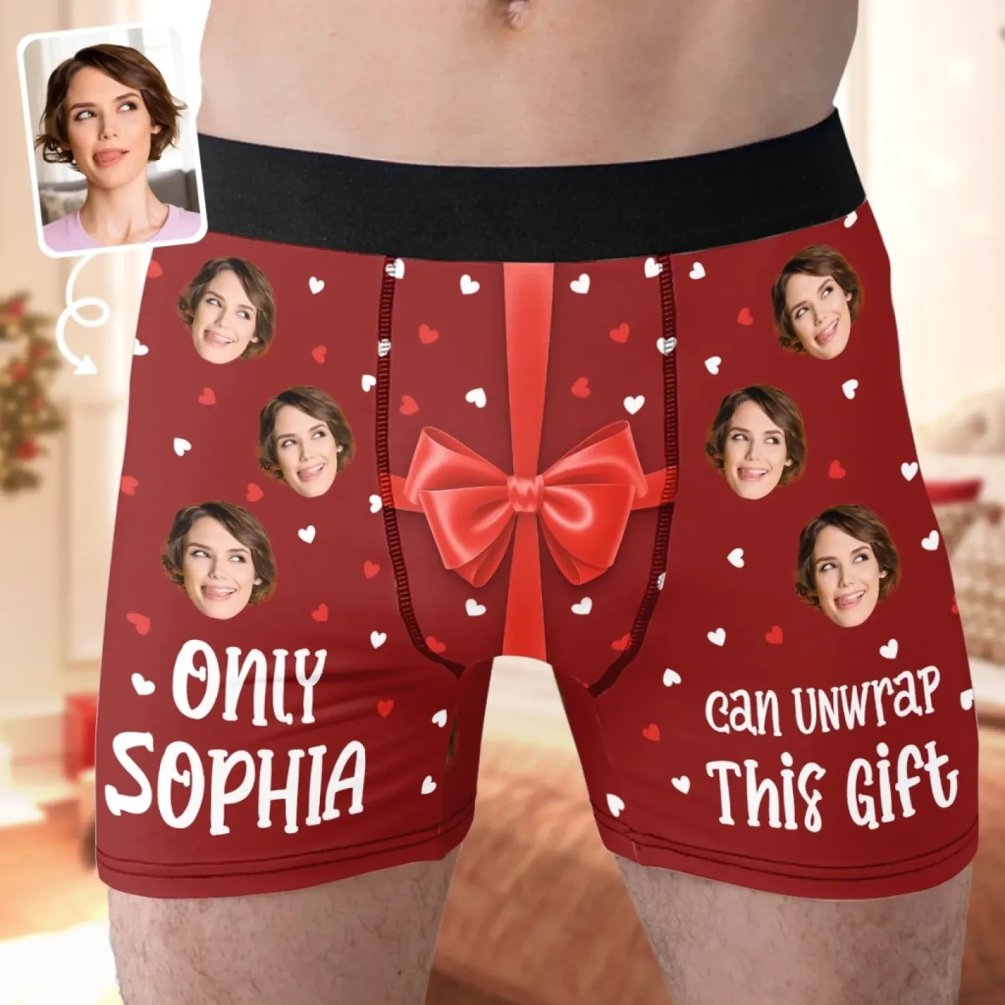 Personalisierte Boxershorts Mit Foto, Herren-boxershorts – Individuelle Geschenke Zum Jahrestag, Zu Weihnachten Oder Zur Hochzeit Für Ehepaare – Auspacken Mit Liebe - MyFaceBoxerDE