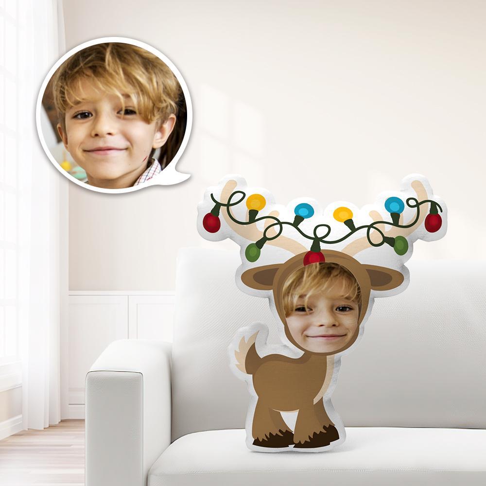 Personalisiertes Minimefawn-weihnachtskissen Einzigartige Personalisierte Minime-wurfpuppe Geben Sie Ihrem Kind Das Sinnvollste Geschenk - MyFaceBoxerDE