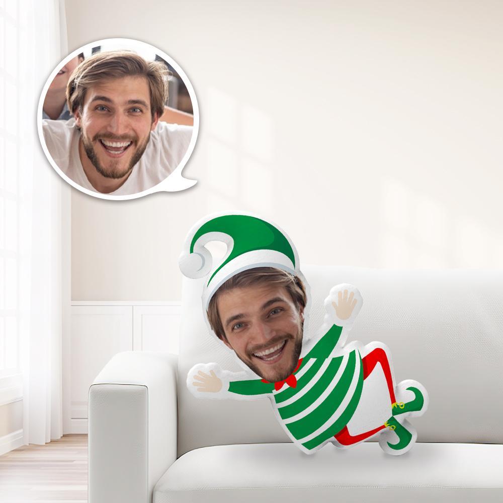 Personalisiertes Minime Schelmisches Weihnachtselfen-kissen Einzigartige Benutzerdefinierte Minime-wurfpuppe Geben Sie Ihrem Kind Das Sinnvollste Geschenk - MyFaceBoxerDE