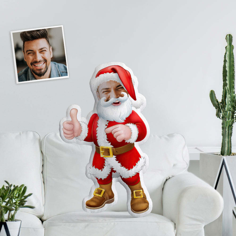 Gesicht Kissen Santa Custom Minime Dekokissen Personalisiertes Gesicht Foto Puppe Santa Minime Dekokissen - MyFaceBoxerDE