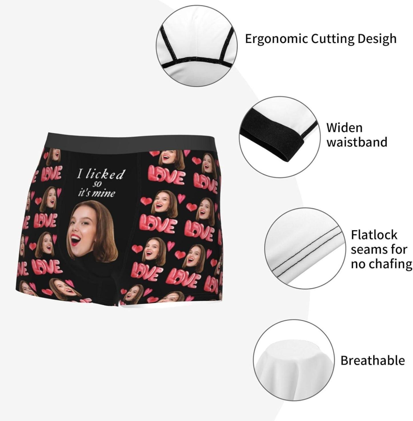 Personalisierte Lustige Gesichts-boxershorts Weihnachtsgeschenke Benutzerdefinierte Unterwäsche Benutzerdefinierte Freundin Gesicht Gedruckt Foto Boxer Unterwäsche - MyFaceBoxerDE