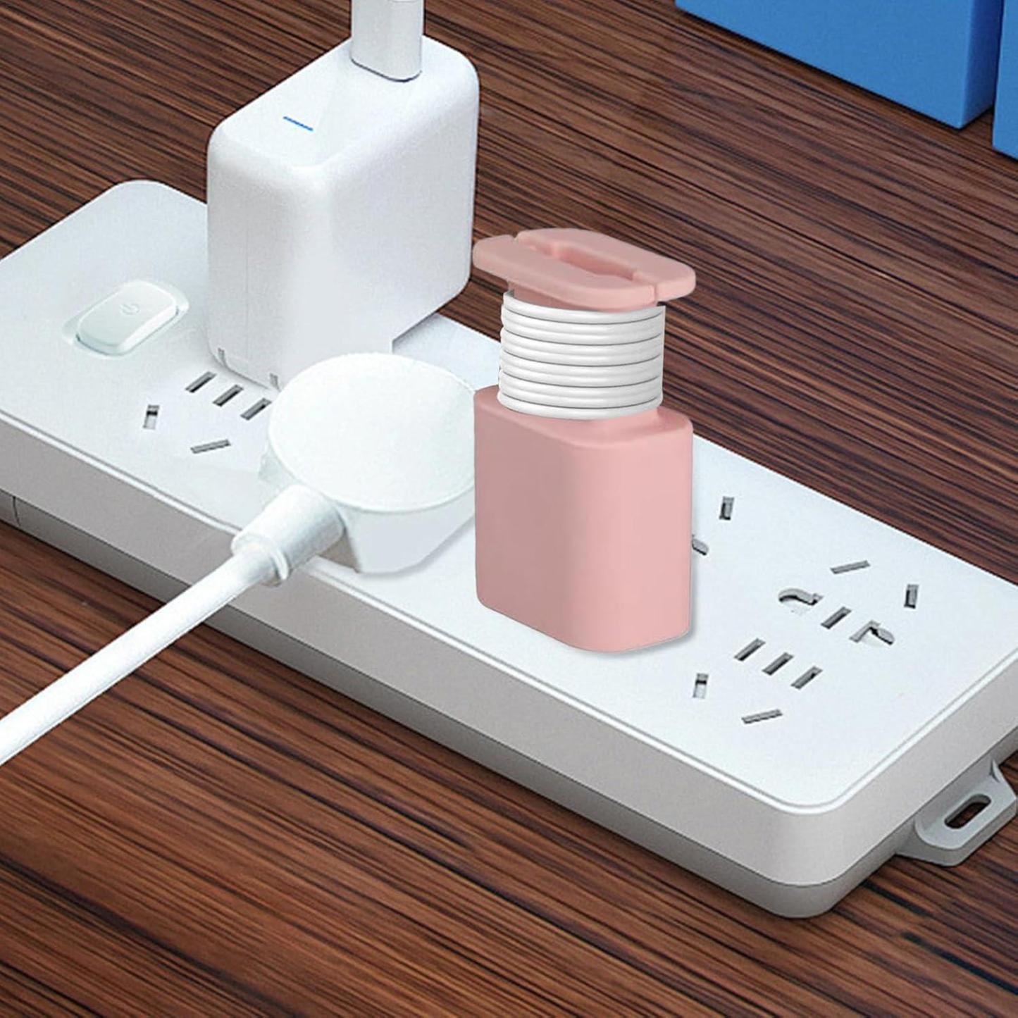 Silikon-Ladeschutz | 2-in-1-Ladeschutz Aus Silikon Mit Kabelaufwicklung, Silikon-Netzteilhülle, Silikon-Ladehülle Für 18-W-/20-W-Telefonladegeräte - MyFaceBoxerDE