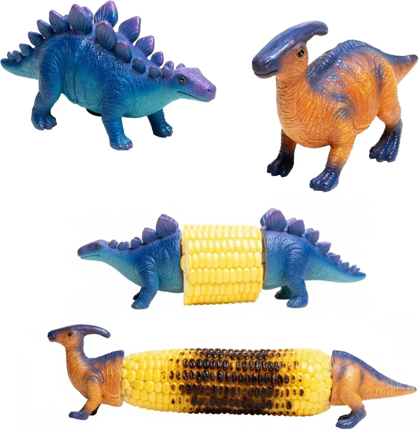 Dinosaurier-Maiskolbenhalter Für Maiskolben – Lustiger Maiskolbenhalter Für Kinder Und Erwachsene Mit Edelstahlzinken - MyFaceBoxerDE