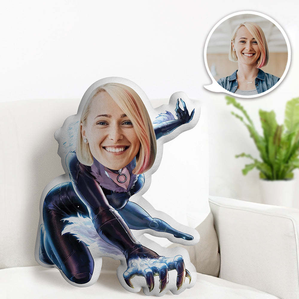 Geschenk Für Sie Individuelles Gesichtskissen Personalisierte Schwarze Katzenpuppen Individuelle Kissengeschenke - MyFaceBoxerDE