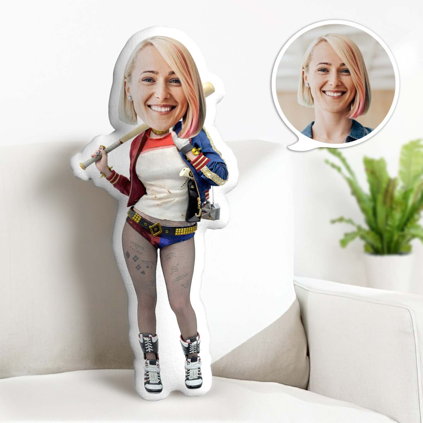 Custom Face Pillow Harley Quinn Dolls Personalisierte Foto-kissen-geschenke Für Sie - MyFaceBoxerDE