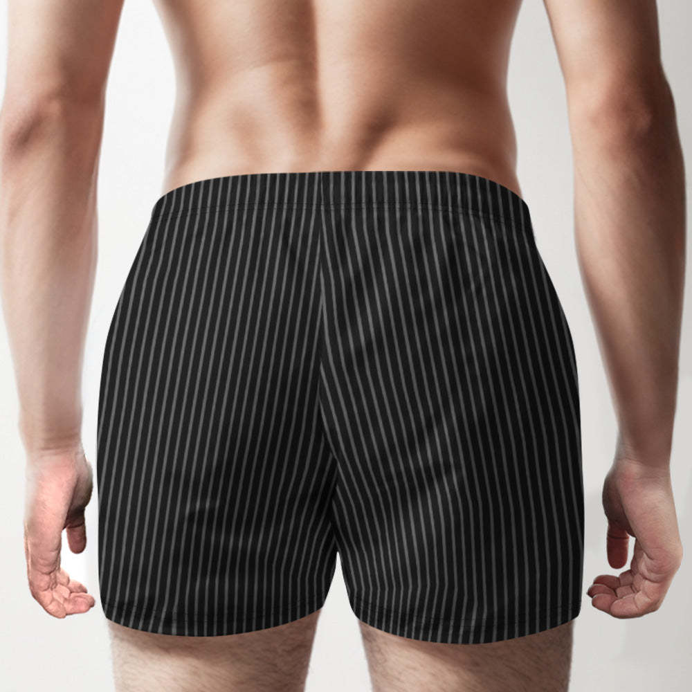 Boxershorts Mit Individuellem Namen, Mehrfarbig, Gestreift, Personalisierbar, Lässige Unterwäsche, Geschenk Für Ihn - MyFaceBoxerDE