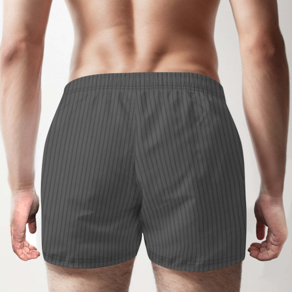 Boxershorts Mit Individuellem Namen, Mehrfarbig, Gestreift, Personalisierbar, Lässige Unterwäsche, Geschenk Für Ihn - MyFaceBoxerDE
