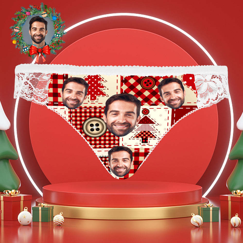 Benutzerdefinierte Frauen Spitze Höschen Gesicht Sexy Höschen Weihnachtsgeschenke - MyFaceBoxerDE